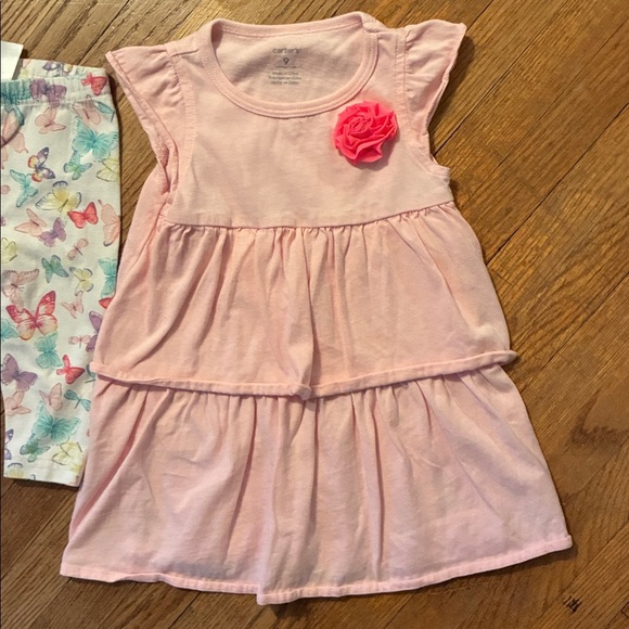 Colorful Baby Clothing Set. Includes Outfits, Tees, Onesies, Leggings, and Dress - Picture 14 of 16